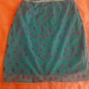 Y2k blue flower skirt